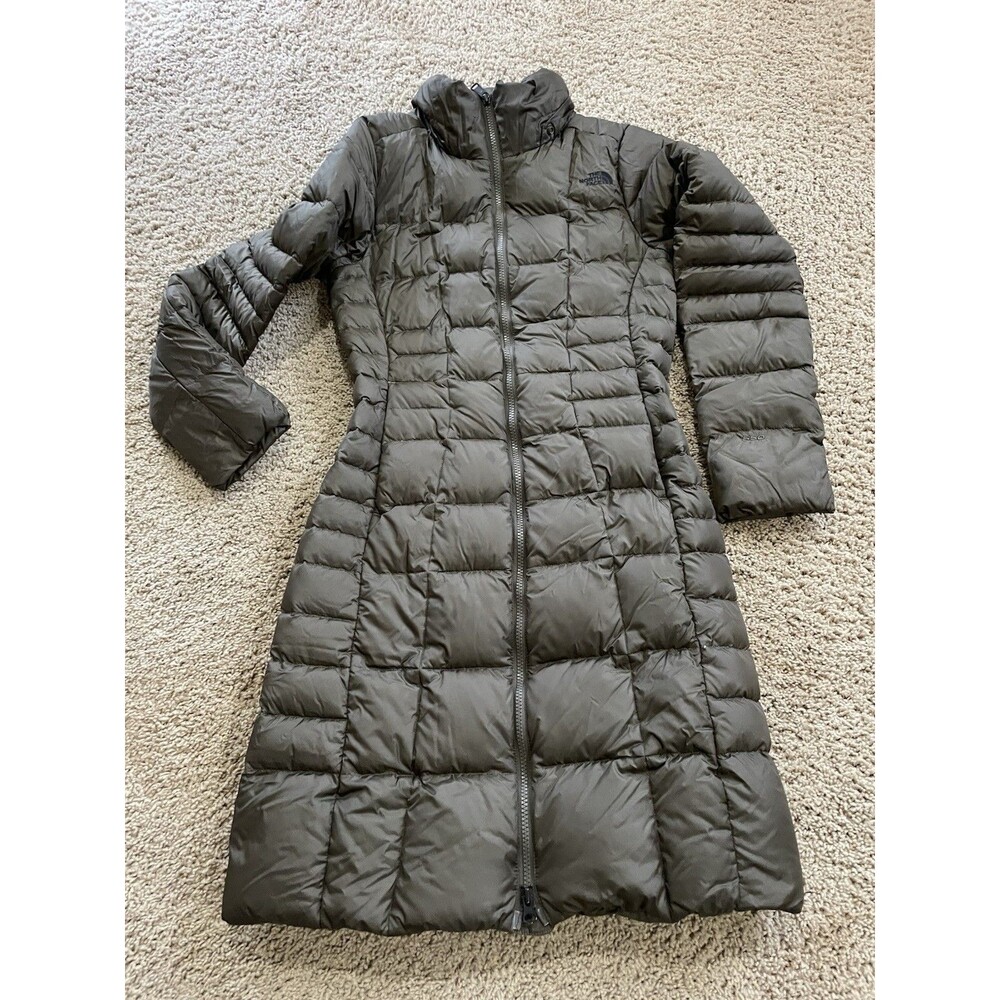 The North Face Women's Down Jacket Puffer Parka Olive Green Xsmall W/o Hood 550